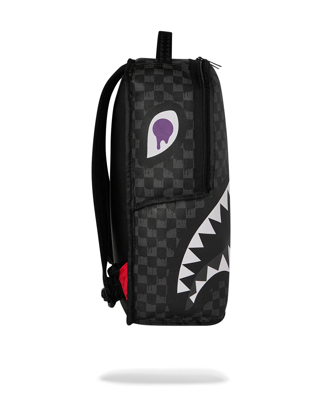 Reverse Mode Purple Velour To Black Check Backpack