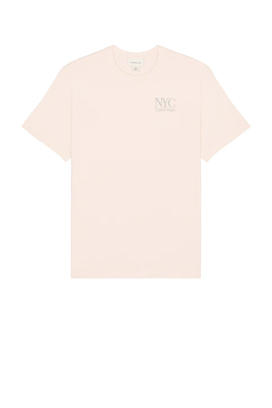 Embroidered Nyc Back Crewneck Camiseta - Black Original