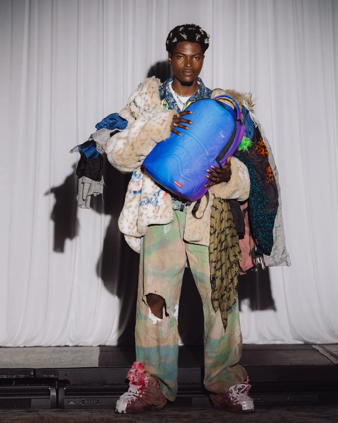 Shark Central All Star Blue Iridescent Backpack