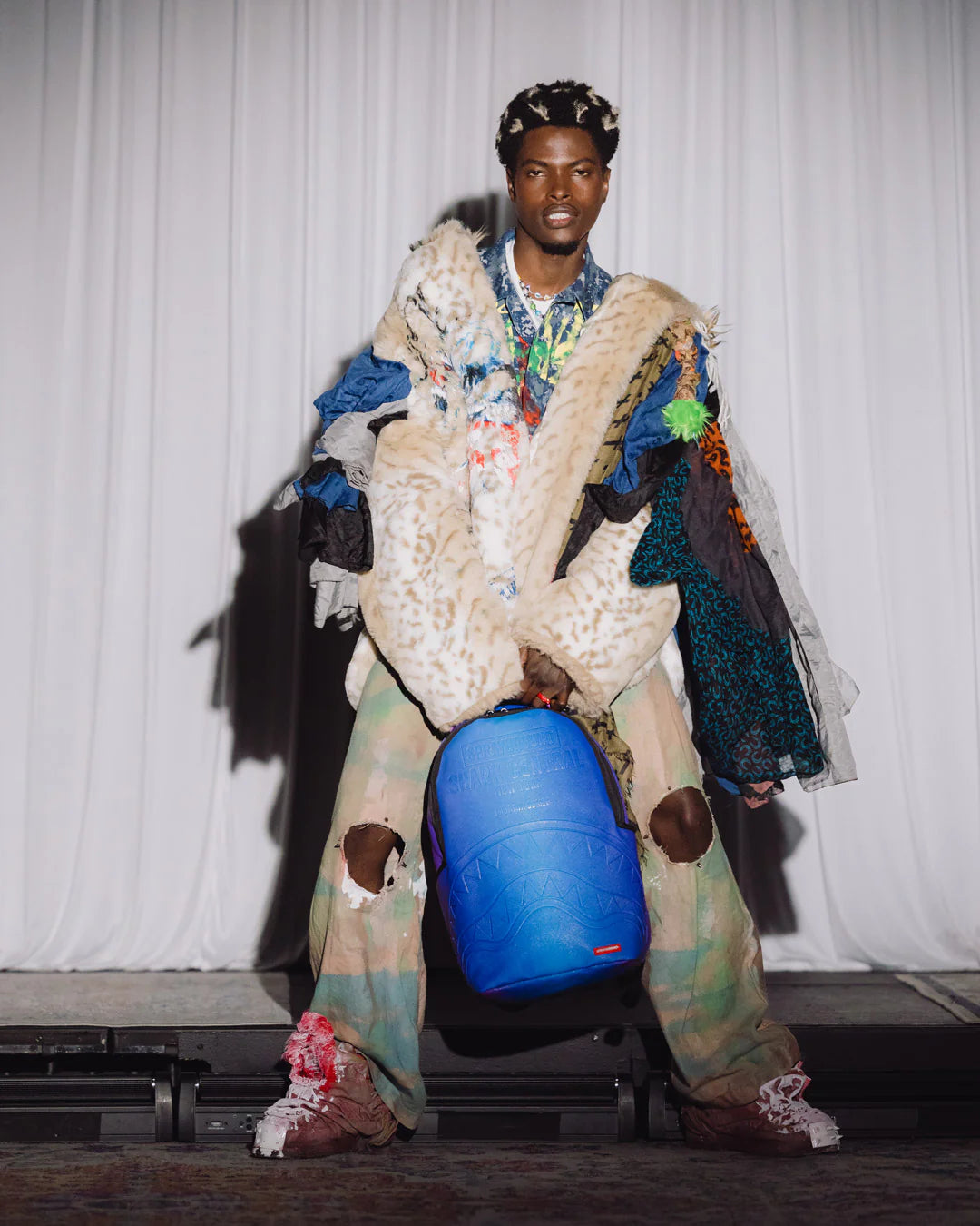 Shark Central All Star Blue Iridescent Backpack