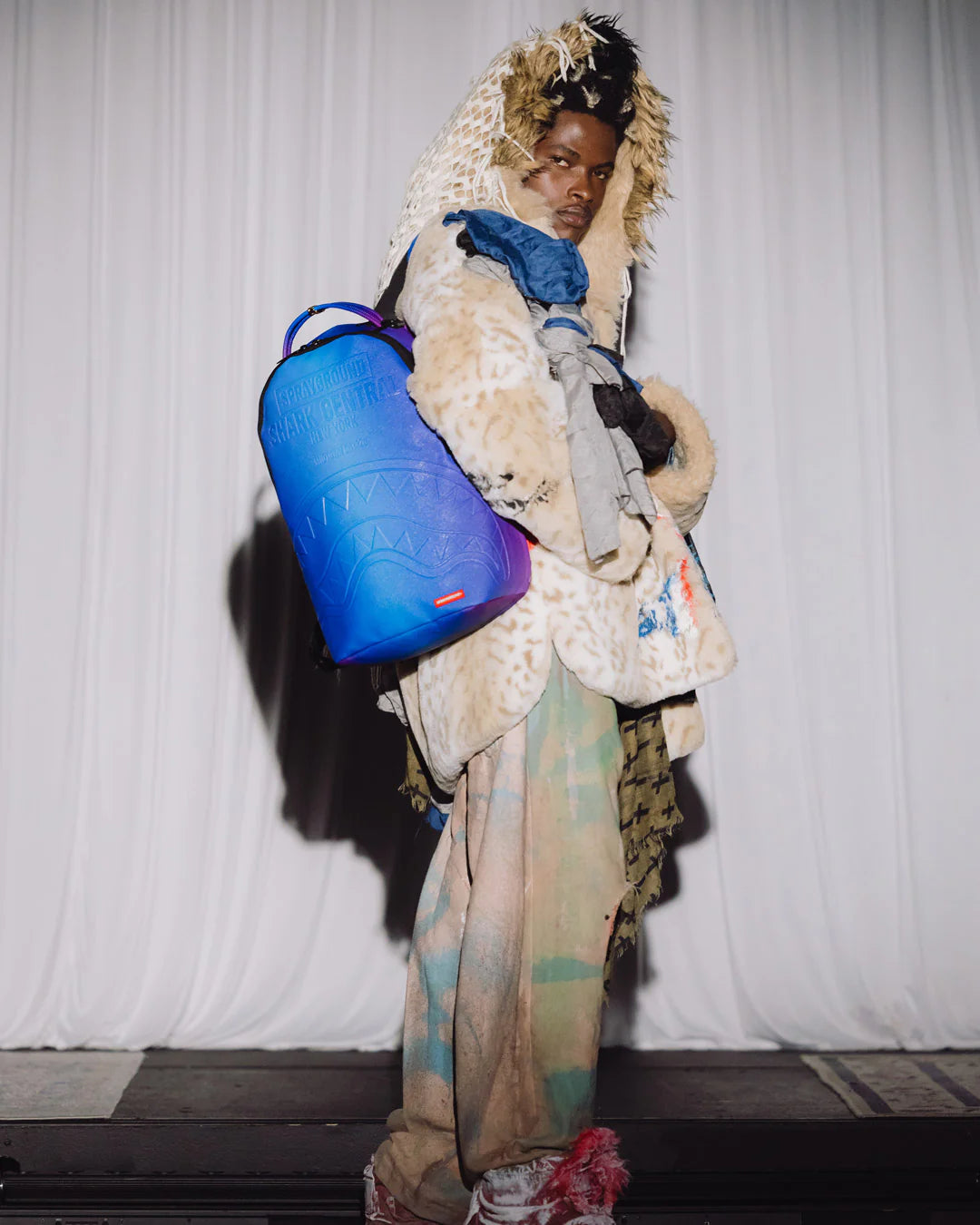 Shark Central All Star Blue Iridescent Backpack