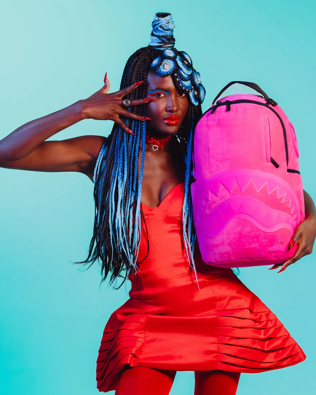 Shinobi Sharks In Paris Backpack Hot Pink