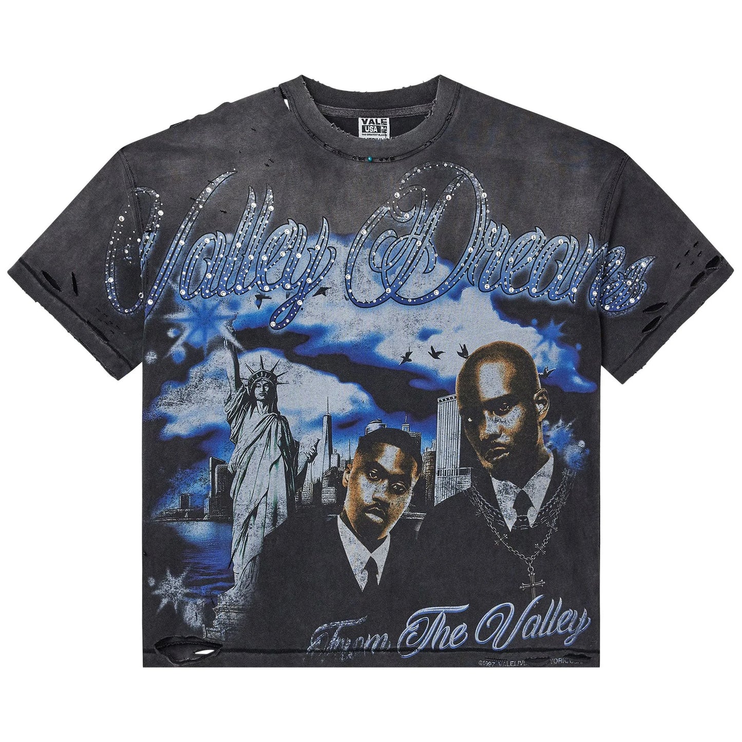 Vale Forever Godfather Black Bling Tee ‘Black/Blue/Jeweled’ - Black Original