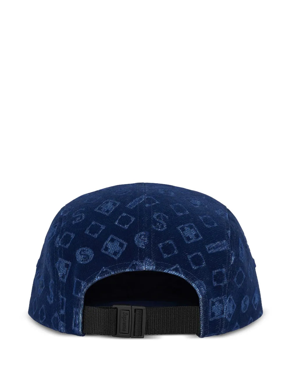 Flocked Denim Camp Cap 'Blue'