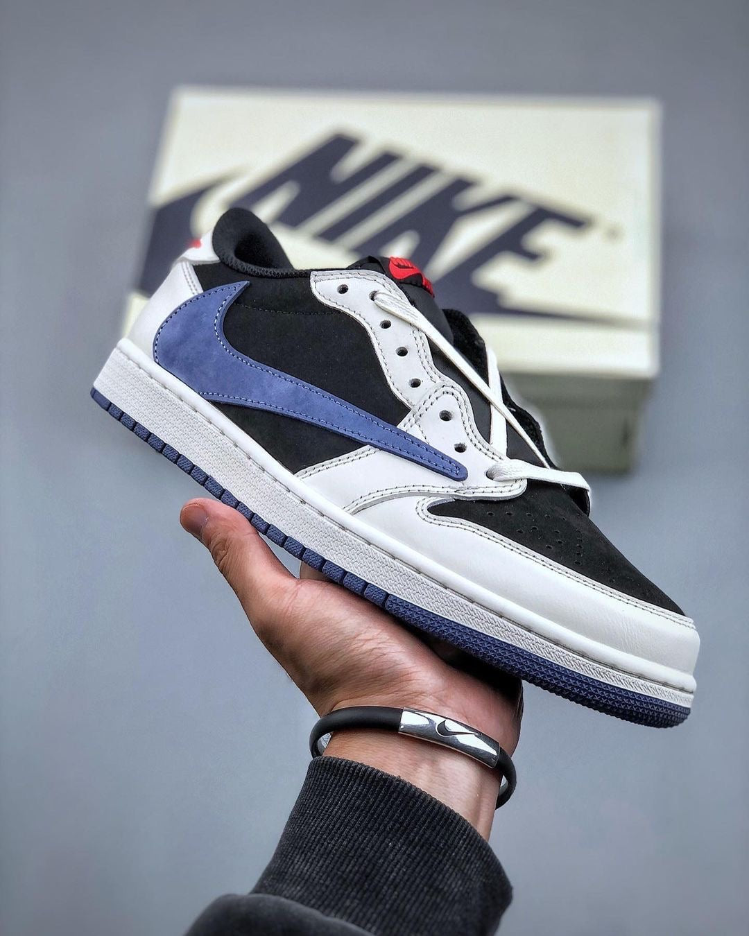 Travis Scott x Air Jordan 1 Low Low Hooked Black Jade - Luxuryurbanwear