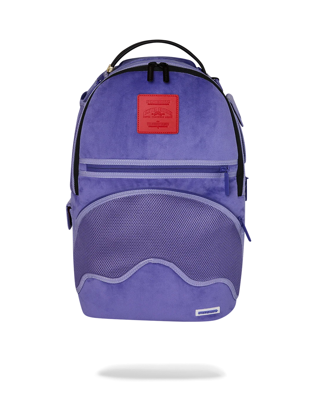 Reverse Mode Purple Velour To Black Check Backpack