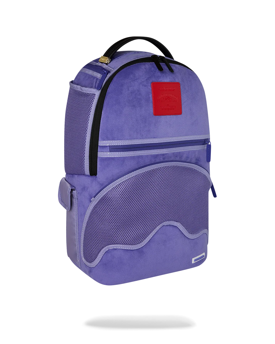 Reverse Mode Purple Velour To Black Check Backpack