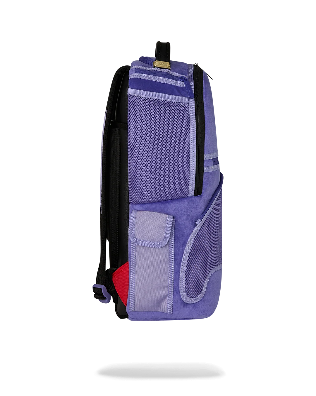 Reverse Mode Purple Velour To Black Check Backpack