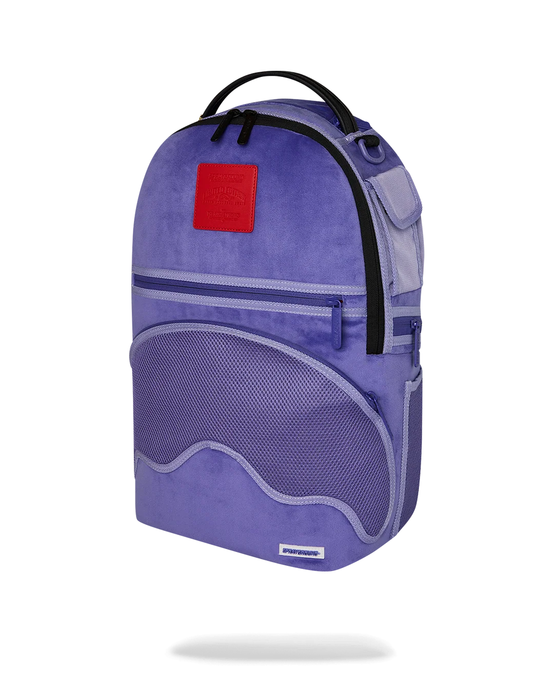 Reverse Mode Purple Velour To Black Check Backpack