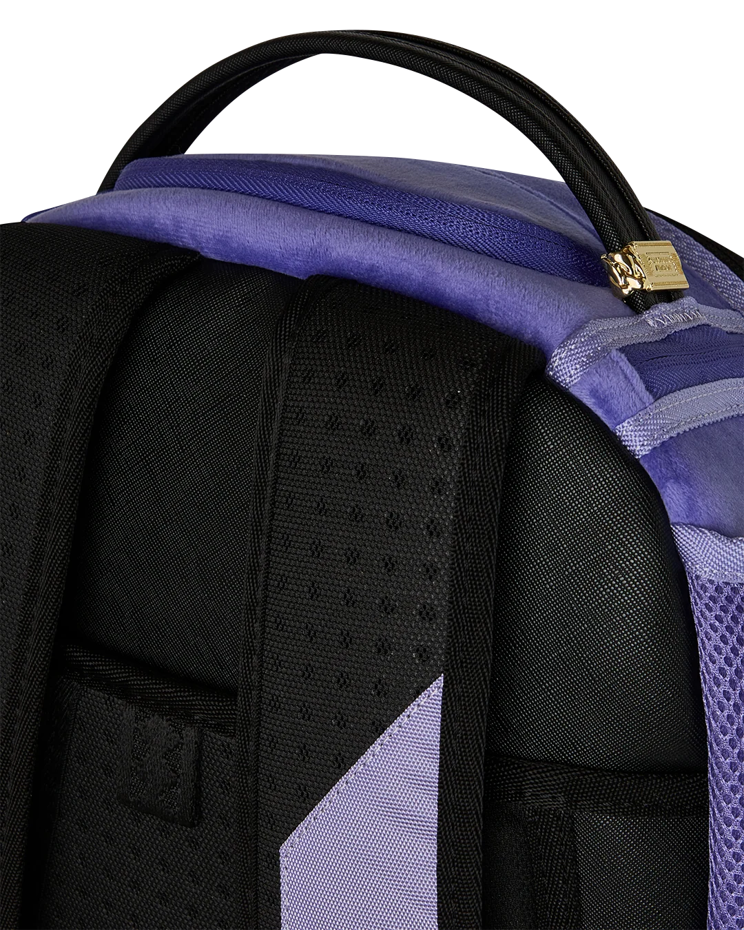 Reverse Mode Purple Velour To Black Check Backpack