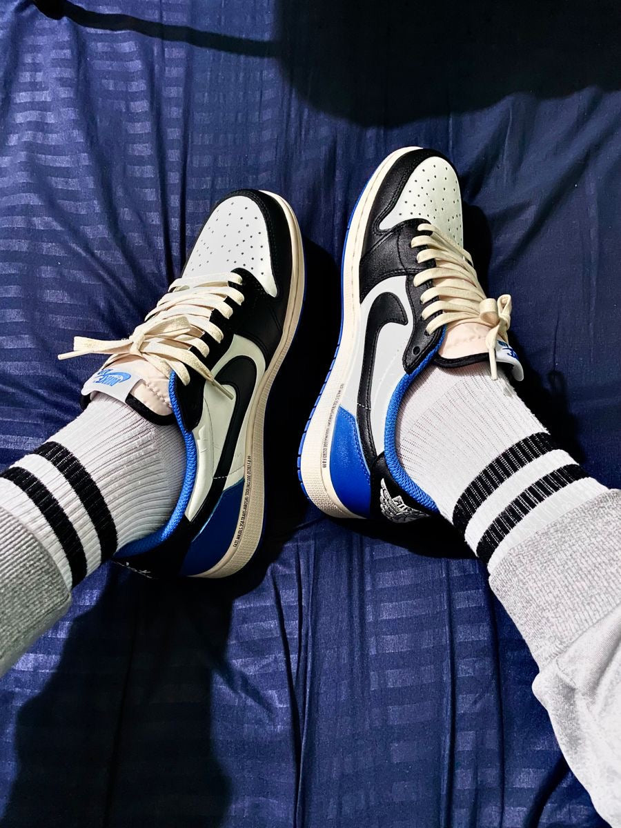 Custom Air Jordan 1 Low Fragment x T-Scott - DM7866-140 SneakerNational