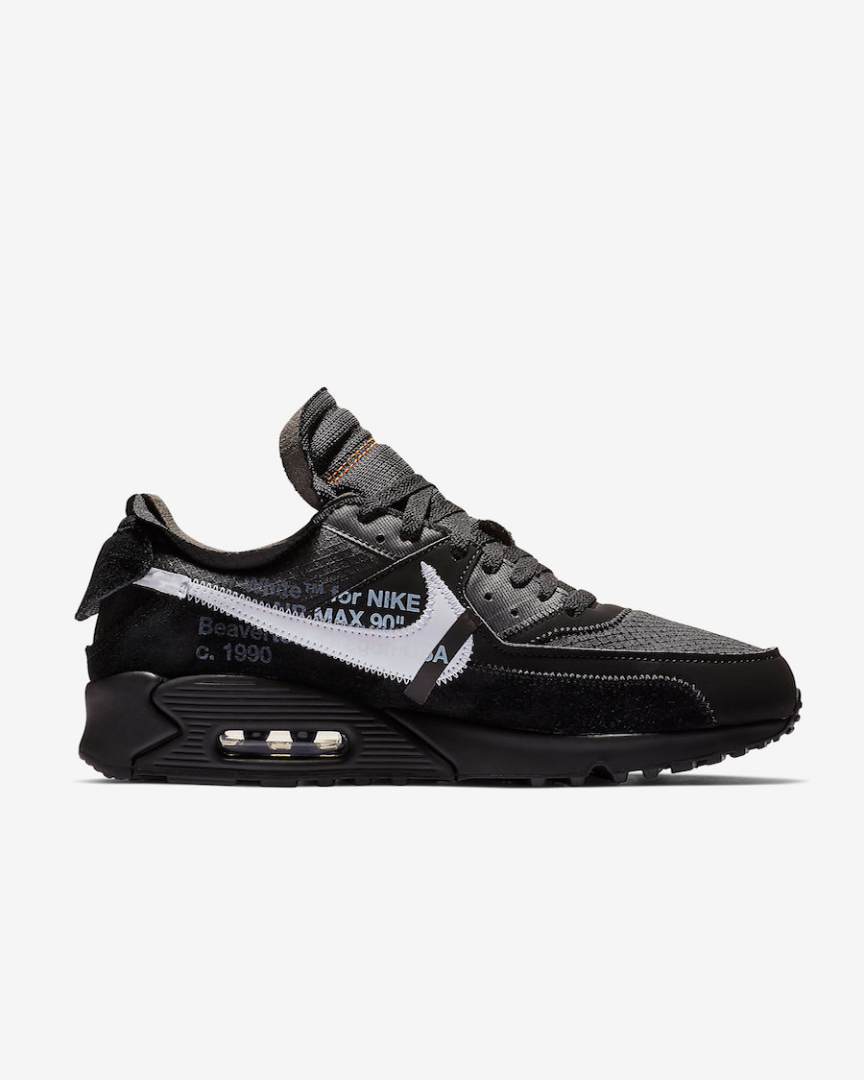 Tenis Nike Air Max 90 Off-White Black - Black Original